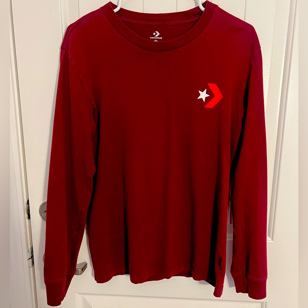 CONVERSE Long Sleeve Spellout T-shirt with Logo
